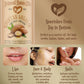 Advertisement for Moroccan Argan Oil with product packaging and usage benefits on a beige background.