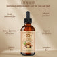 Bottle of Moroccan Argan Oil with key benefits listed on a beige background