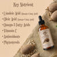 Bottle of Biorab Oil with key nutrients listed on a beige background