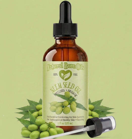 Neem seed oil bottle 
